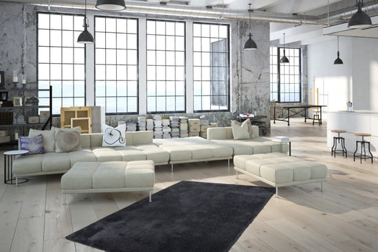 Velvet 500 Shaggy Plain Graphite Rug with Soft Touch - ADORE RUGS and FLOORING